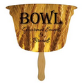 Digital Bowl Fast Fan w/ Wooden Handle & 1 Side Imprint (1 Day)